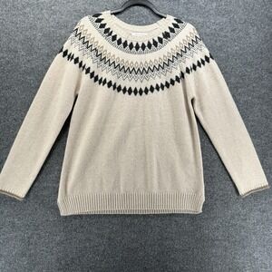 Tabitha Webb Fair Isle Nordic Sweater Womens L Lambswool Literary Chic Cottage